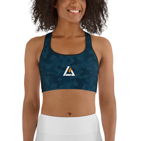 Blue Camo Sports bra