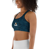 Blue Camo Sports bra