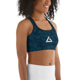 Blue Camo Sports bra